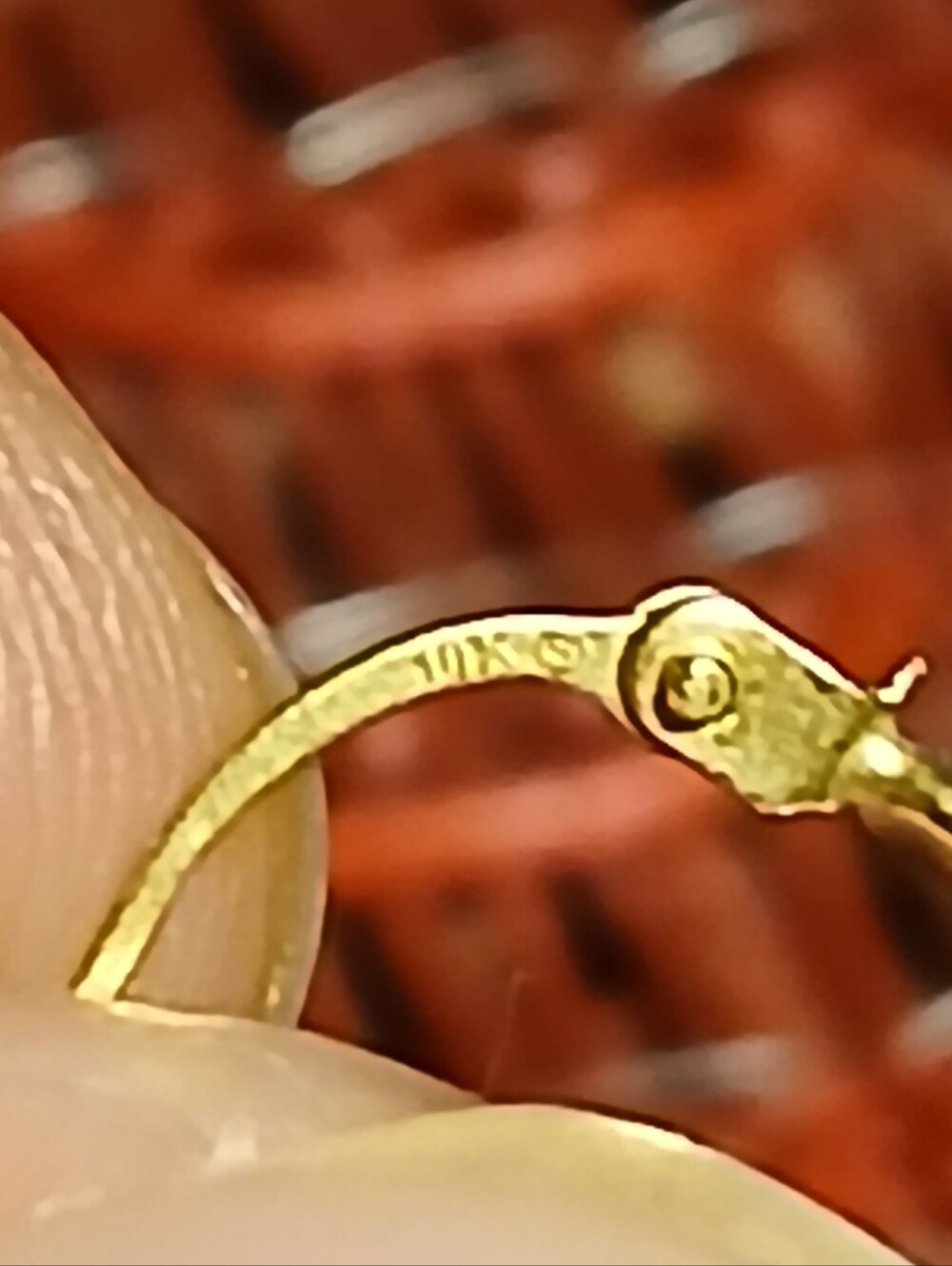 10k Gold Hoop Earrings - Picture 9 of 9